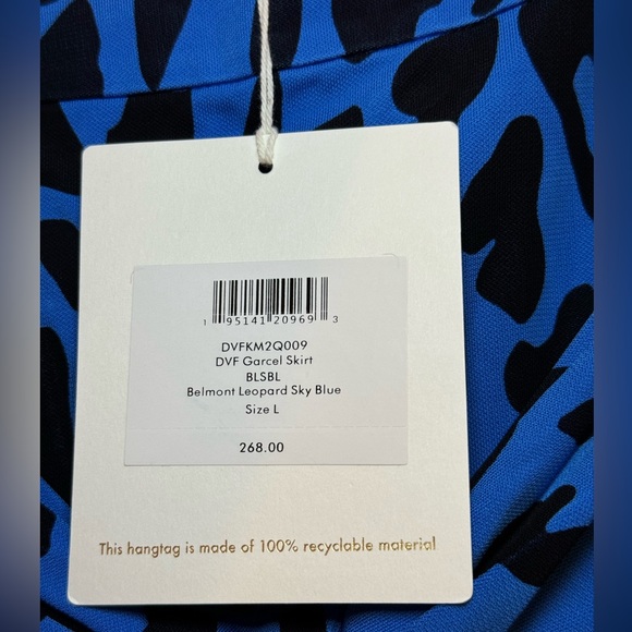 NWT Diane Von Furstenberg Garcel Leopard print midi skirt. Size Large - Picture 9 of 10